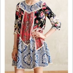 Anthropologie Patchwork Shift Dress